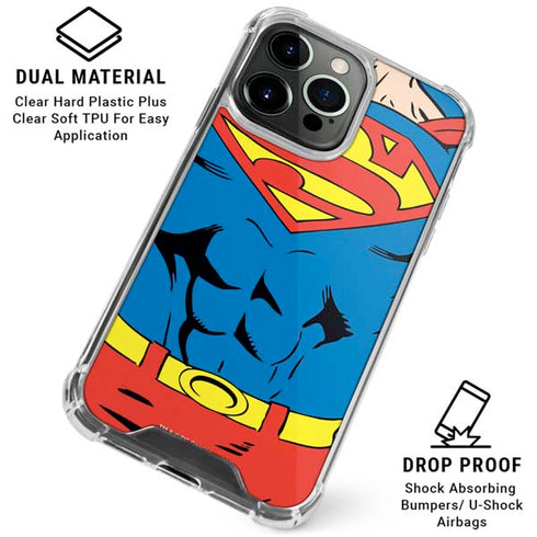 DC Comics Superman Vintage Chest iPhone 16 Pro Clear Case